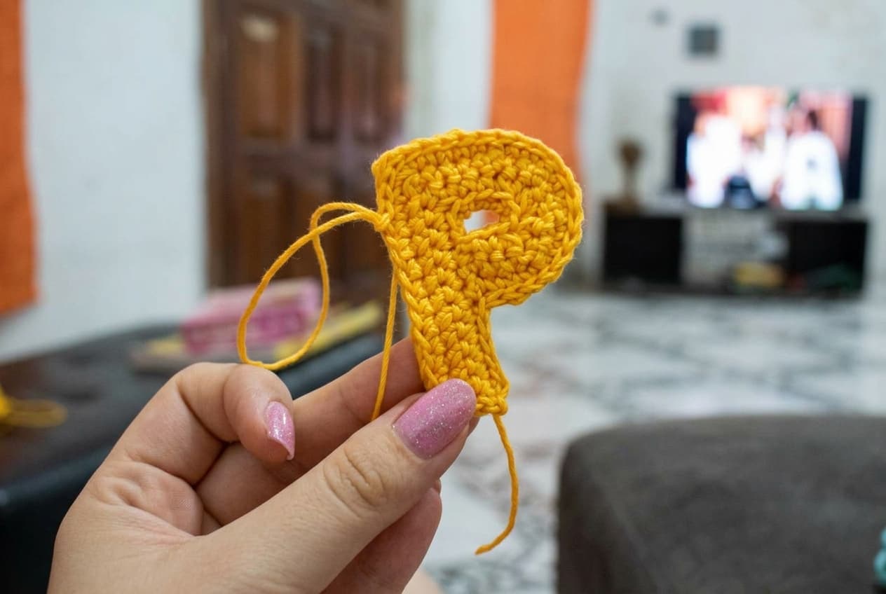 Detalle de puntadas y texturas en un amigurumi